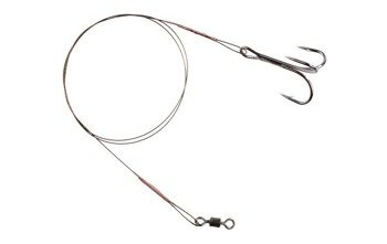 PRZYPON STALOWY Z KR. I KOTWICĄ 40Cm / 10 kg - op.2 szt (BROWN)