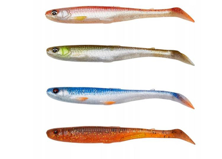 GUMA SLENDER SCOOP SHAD 15CM 17G CLEAR WATER MIX 4szt Savage Gear (76755)