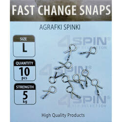 Agrafki spinki 4spin rozm. M (10szt) Robinson 81-P-AS-M