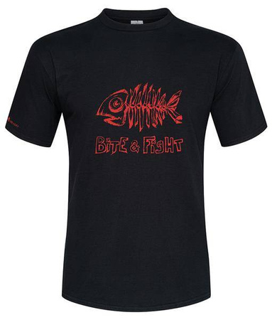 T-SHIRT BITE & FIGHT / CZARNY - rozm.M - op.1szt. MIKADO UMH-012-BK-M