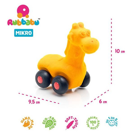 Rubbabu Zestaw 8 sensorycznych zwierzątek - pojazdów mikro (opakowanie zbiorcze 8 szt.)