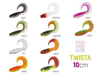 Sztuczna przynęta/guma Delphin TWISTA UVs/ 5szt 10cm/CANDY Delphin (101002283)