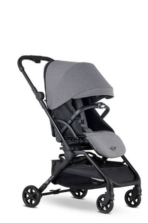 MINI by Easywalker Buggy TURN Kompaktowy wózek spacerowy z obrotowym siedziskiem 360° Soho Grey (z osłoną przeciwdeszczową w zestawie)