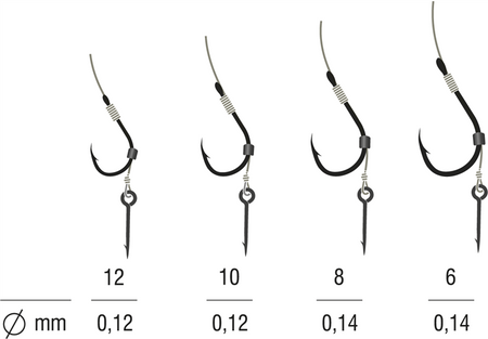 KAMATSU METHOD FEEDER BRAID CHINU SPIKE 10 BLNO/10cm/0,12mm K-007 OP.5 SZT KAMATSU KONGER 502222310