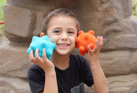 Rubbabu Zestaw 6 sensorycznych piłek z mocną fakturą (opakowanie zbiorcze 6 szt.)