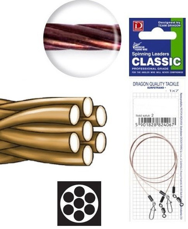 Przypony AWF 1x7 Surfstrand 13kg CLASSIC 20cm 2szt DRAGON PDF-.50-213-20