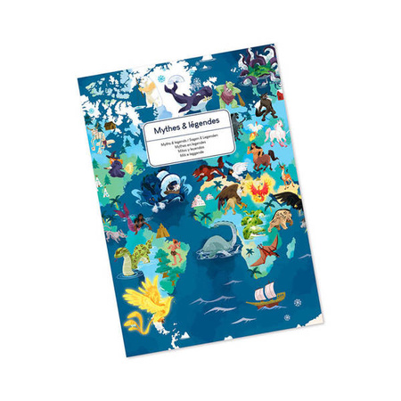Puzzle edukacyjne z figurkami 3D Legendy i mity 350 elementów 7 +, Janod