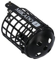 KOSZYCZEK BEZOŁOWIOWY ZANĘTOWY Z DENKIEM OKRĄGŁY (25x30) 5g - CZARNY - op.10szt. MIKADO