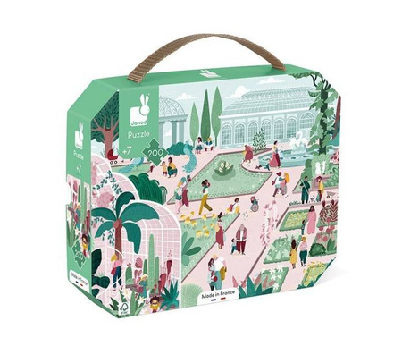 Puzzle w walizce Ogród botaniczny 200 elementów 7+ Made in France, Janod