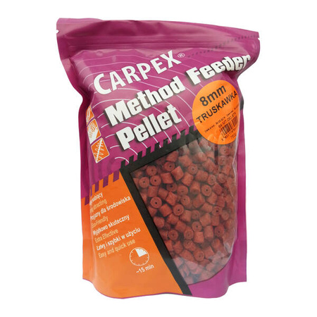 Carpex Method Feeder Pellet - Truskawka, śr. 8mm, 0,75kg Carpex 64-MT-080-STR