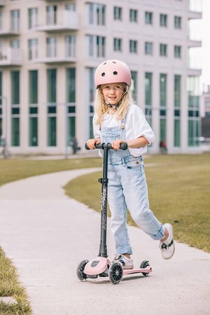 SCOOTANDRIDE Highwaykick 3 LED Hulajnoga składana ze świecącymi kółkami 3+ Rose