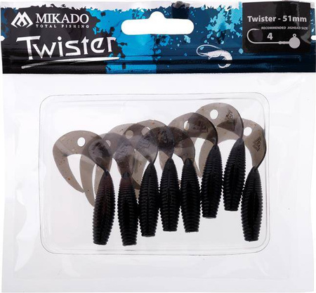 PRZYNĘTA - TWISTER 51mm/ BLACK - op8szt.