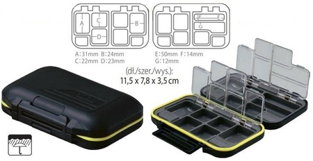 Pudełko muchowe MEIHO-VERSUS CB-440 PRO SPRING CASE 115x78x35 mm czarne DRAGON JME-CB-440 PS CASE