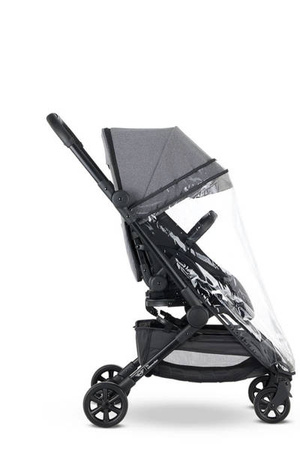 MINI by Easywalker Buggy TURN Kompaktowy wózek spacerowy z obrotowym siedziskiem 360° Soho Grey (z osłoną przeciwdeszczową w zestawie)