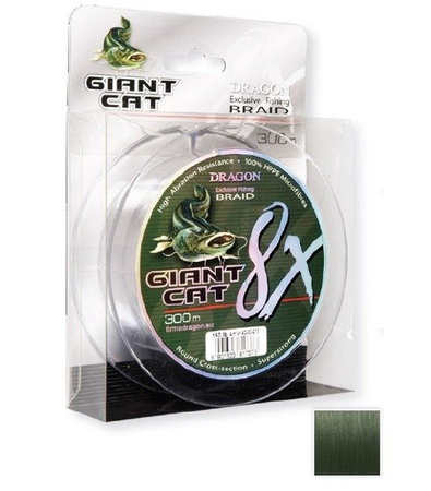 Plecak  Giant Cat 8X Braid 300 m 150 lb ciemnozielona    DRAGON TDC-40-30-215