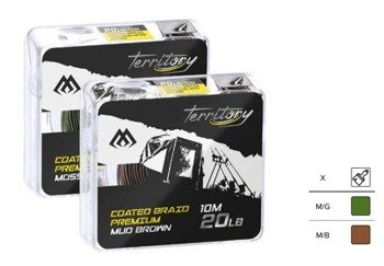 PLECIONKA W OTULINIE - COATED BRAID PREMIUM MUD-BROWN 20LB 10M - op. 1szt MIKADO AMC-CBP20M/B