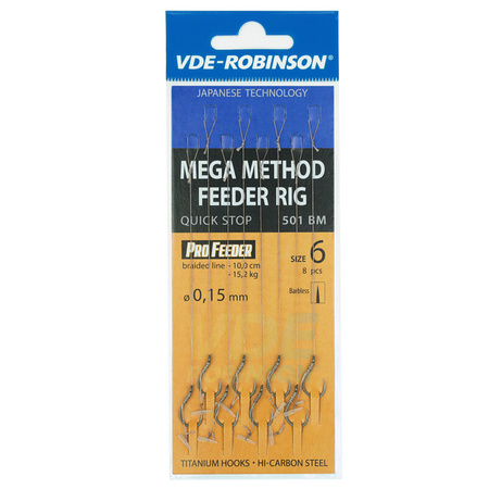 Przypon plecionka VDE-R quick stop Mega MF 501BM rozm. 4, śr. 0,180mm VDR Team 01-V-G501BM-04Q