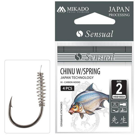 HACZYK DO CIASTA SENSUAL - CHINU Z SPRĘŻYNKĄ  Nr. 6 BN - torebka 4szt MIKADO HSS10024-6-BN