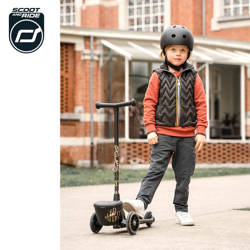 SCOOTANDRIDE Highwaykick 2 Lifestyle Hulajnoga trójkołowa balansowa z zamykanym schowkiem 2+ Black & Gold EDYCJA LIMITOWANA