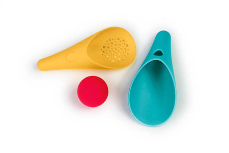 QUUT Zestaw 2 łopatek wielofunkcyjnych z piłeczką Cuppi Banana Blue, opakowanie zbiorcze 5 szt.