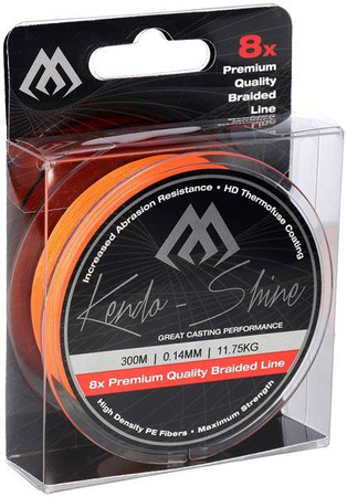 PLECIONKA KENDO SHINE ORANGE 0.23mm\21.75kg\300m - op. 1szp. MIKADO ZKS00O-300-023