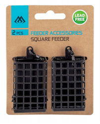 KOSZYCZEK ZANĘTOWY - KWADRATOWY Z DENKIEM - 50g - (30x30x44mm) - op.2szt. MIKADO AMKZ-23-050