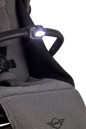 MINI by Easywalker Buggy TURN Kompaktowy wózek spacerowy z obrotowym siedziskiem 360° Soho Grey (z osłoną przeciwdeszczową w zestawie)