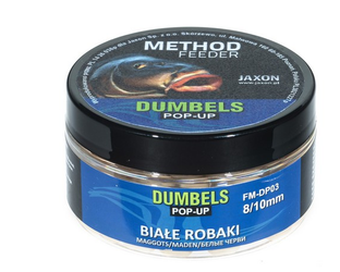 DUMBELS POP-UP METHOD FEEDER 8/10MM BIAŁE ROBAKI 30G JAXON FM-DP03