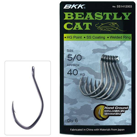 HACZYK, HAK SUMOWY BKK - BEASTLY CAT Nr. 7/0 SUPER SLIDE - torebka 5szt.