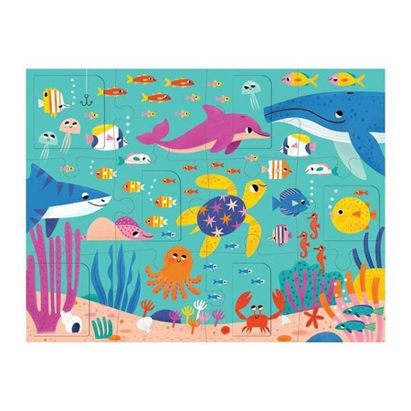 Mudpuppy Puzzle z okienkami Przyjęcie w oceanie 12 elementów 2+