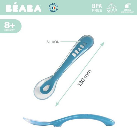 Beaba Łyżeczka silikonowa 8m+ blue