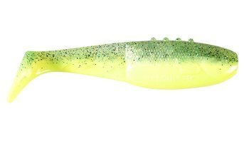 GUMA RIPPER Reno Killer PRO - YELLOW CANDY 5"/12.5cm 2szt CHARTREUSE/CLEAR SMKD blue/silver/black DRAGON CHE-RN50D-30-890