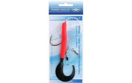 ZESTAW MORSKI - PILK TWIST RIG 5.5cm - hak 4/0 (RED/BLACK) MIKADO LS-A060-5.5-03