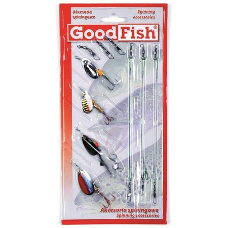 Zestaw spiningowy - błystki, przypony GoodFish A-ZS-003