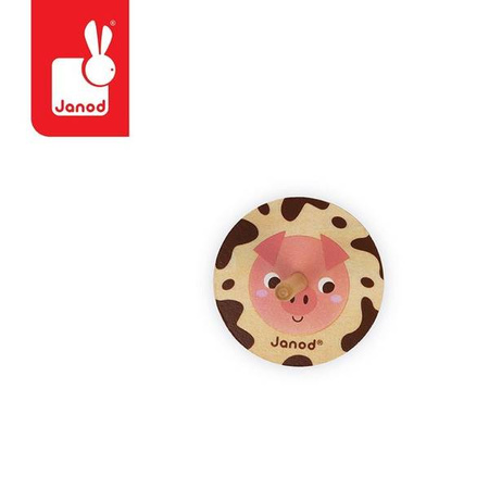 Drewniany bączek Pocket 3+, opakowanie zbiorcze 20 sztuk (4 rodzaje), Janod