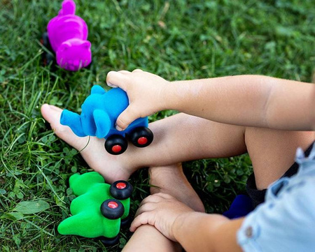 Rubbabu Zestaw 8 sensorycznych zwierzątek - pojazdów mikro (opakowanie zbiorcze 8 szt.)