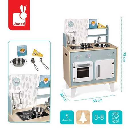 Kuchnia drewniana duża z akcesoriami Plume, Janod