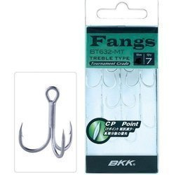 MORSKIE KOTWICZKI BKK - FANGS 6063 2X CP Nr.10 MATTE TIN - torebka 7szt. MIKADO BT632-MT-CP-POINT-10