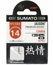 (R) HACZYKI SUMATO CHIKA 14 CZERWONE+PRZYPON 0,14 1X10SZT JAXON HY-SRA14