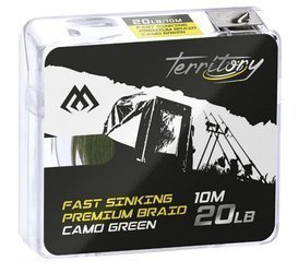 PLECIONKA PRZYPONOWA - FAST SINKING PREMIUM BRAID CAMO GREEN 30LB 10M - op. 1szt MIKADO AMC-FSPB30/CG