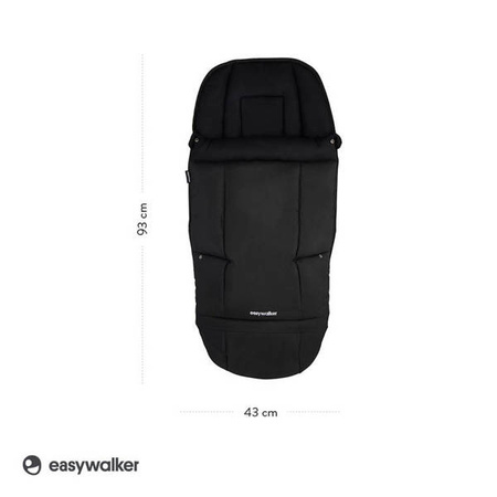 Easywalker Jimmey Śpiworek do wózka na zimę uniwersalny Pepper Black