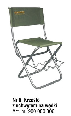 KRZESŁO Z UCHWYTEM NA WĘDKI NR 6 KONGER 900000006
