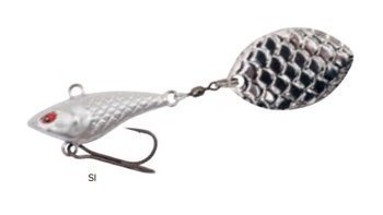 WOBLER Z OBROTOWYM WIRUJĄCYM OGONKIEM PRZYNĘTA - M-TAIL 12g/SILVER - op.1szt. MIKADO PMMT-12-SI