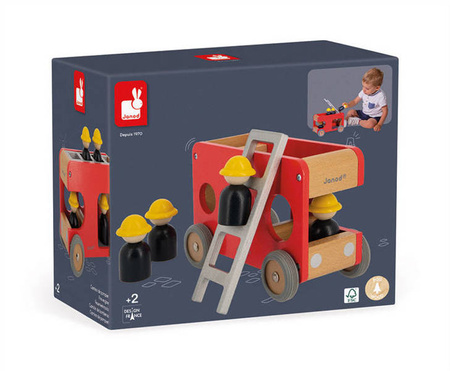 Straż pożarna drewniana Bolid 2+, Janod