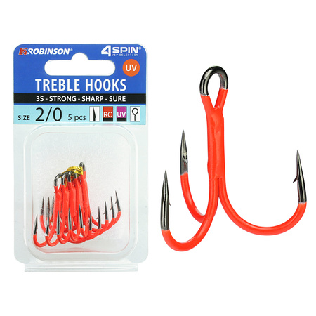 Kotwica 4SPIN Titanium 3S UV FLUO RED rozm. 2/0 (5 szt) Robinson 03-P-3SC-2/0