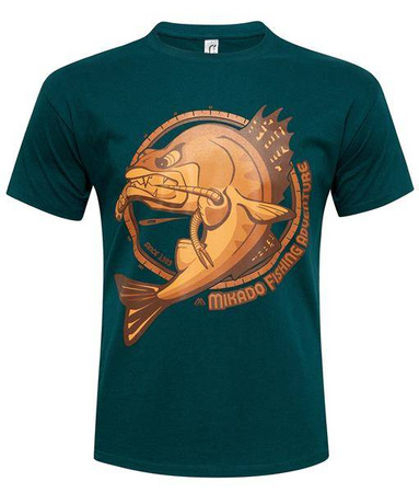 T-SHIRT - MIKADO FISHING ADVENTURE - rozm. XL - SANDACZ - op.1szt. UMH-015-01-XL