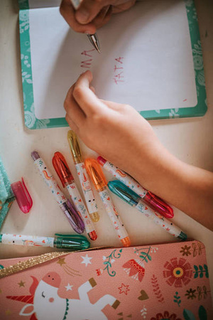 Zestaw 2 miękkich notesów Lisek + Jednorożec 7+, opakowanie zbiorcze 8 sztuk (4 szt. + 4 szt.), Janod