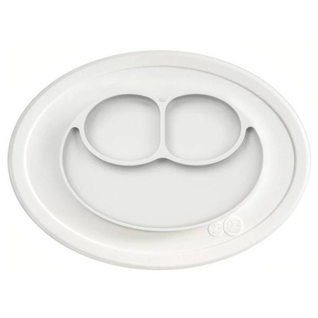 EZPZ Silikonowy talerzyk z podkładką mały 2w1 Mini Mat biały