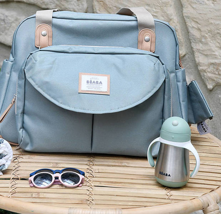 Beaba Bidon niekapek ze słomką termiczny 250 ml Sage green