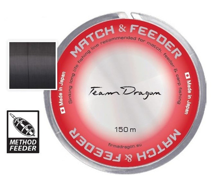 Żyłka TEAM MATCH & FEEDER / Made In Japan 150 m 0.28 mm/8.10 kg czarna DRAGON PDF-30-15-528